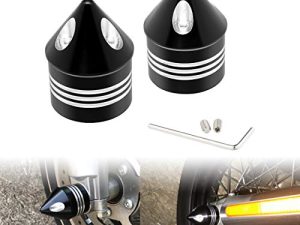 أغطية صواميل المحور الأمامي الأسود PBYMT متوافقة مع Harley Davidson Dyna Softail Touring Road King Electra Street Glide 2008-2020
