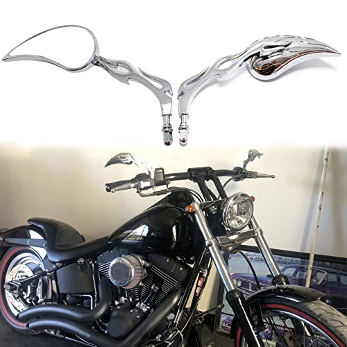 8 مللي متر كروم دراجة نارية دمعة مرايا الرؤية الخلفية الجانبية ل Sportster XL 883 1200 Road King V-Rod Street Glide Electra Glide Dyna Softail 1990-2018 8 مللي متر كروم دراجة نارية دمعة مرايا الرؤية الخلفية الجانبية ل Sportster XL 883 1200 Road King V-Rod Street Glide Electra Glide Dyna Softail 1990-2018
