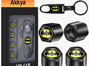 Akkya Tyre Valve Stem Caps غطاء للسيارة دراجة هوائية دراجات نارية جرارات دراجات جبلية شاحنات سوداء شعار رائع إطار معدني كروم أغطية ضغط الهواء ملحقات العجلات أجزاء