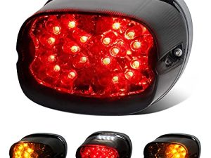 مصابيح خلفية لفرامل LED من QUASCO بإشارات انعطاف مصابيح خلفية مدخنة متوافقة مع Harley Road King Road Glide Sportster Dyna