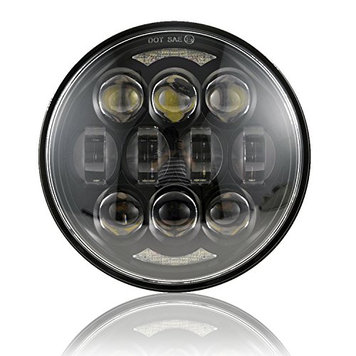 مصباح أمامي جديد لامع معتمد من DOT 80W 5-3 / 4 "5.75" مصباح عرض LED دائري متوافق مع Dyna Street Bob Super Wide Glide Low Rider Night Rod Train Softail Deuce Custom Sportster Iron 883 ، أسود مصباح أمامي جديد لامع معتمد من DOT 80W 5-3 / 4 "5.75" مصباح عرض LED دائري متوافق مع Dyna Street Bob Super Wide Glide Low Rider Night Rod Train Softail Deuce Custom Sportster Iron 883 ، أسود