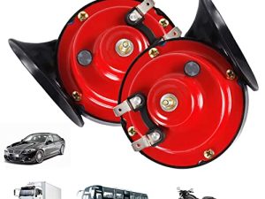 بوق سيارة SINGARO 12V ، بوق هوائي مقاوم للماء عالي الجهير ، مناسب للشاحنات والقطارات والسفن والسيارات والدراجات النارية (عبوتان)