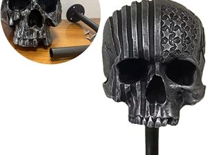 Z & y GLAa Skull Helmet Holder Motorcycle Rack ، خوذة جدار جبل للمعاطف القبعات قبعات الدراجة الرجبي