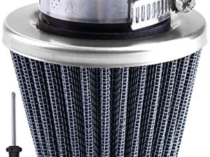 CNCMOTOK 38 مللي متر فلتر هواء لدراجة ترابية 90cc 110cc 125cc صينية GY6 50cc QMB139 دراجة بخارية على الطرق الوعرة دراجة نارية ATV Quad XR50 CRF50 CRF70 XR CRF KLX Apollo SSR Lifan أجزاء المحرك (أبيض)