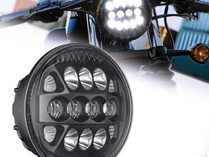 مصباح أمامي SUPAREE 5-3 / 4 "5.75 بوصة LED لسيارة Dyna Street Bob Super Wide Glide Low Rider Night Rod Train Softail Deuce Sportster Iron 883