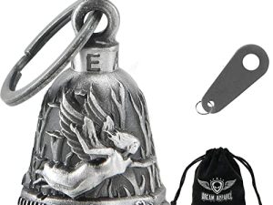 أجراس دريم أباريل للدراجات النارية لسائقي الدراجات النارية وإكسسوارات أجراس الدراج الثقيلة وسلسلة مفاتيح لجلب الحظ