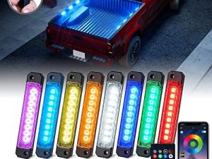 Xprite RGB Truck Bed Bluetooth Light Kits ، 72 LED Pickup Cargo Rock Neon Lighting Access w / Wireless Remote & On | Off Switch ، Universal للقدم الداخلية UTV ATV Cars Underglow Running Boards